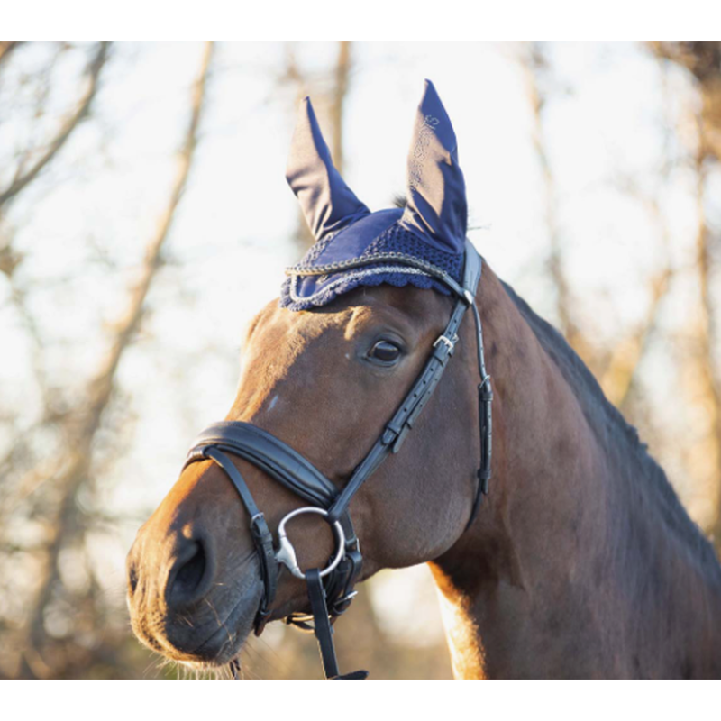 QHP Gloss Ear Net - Navy-1